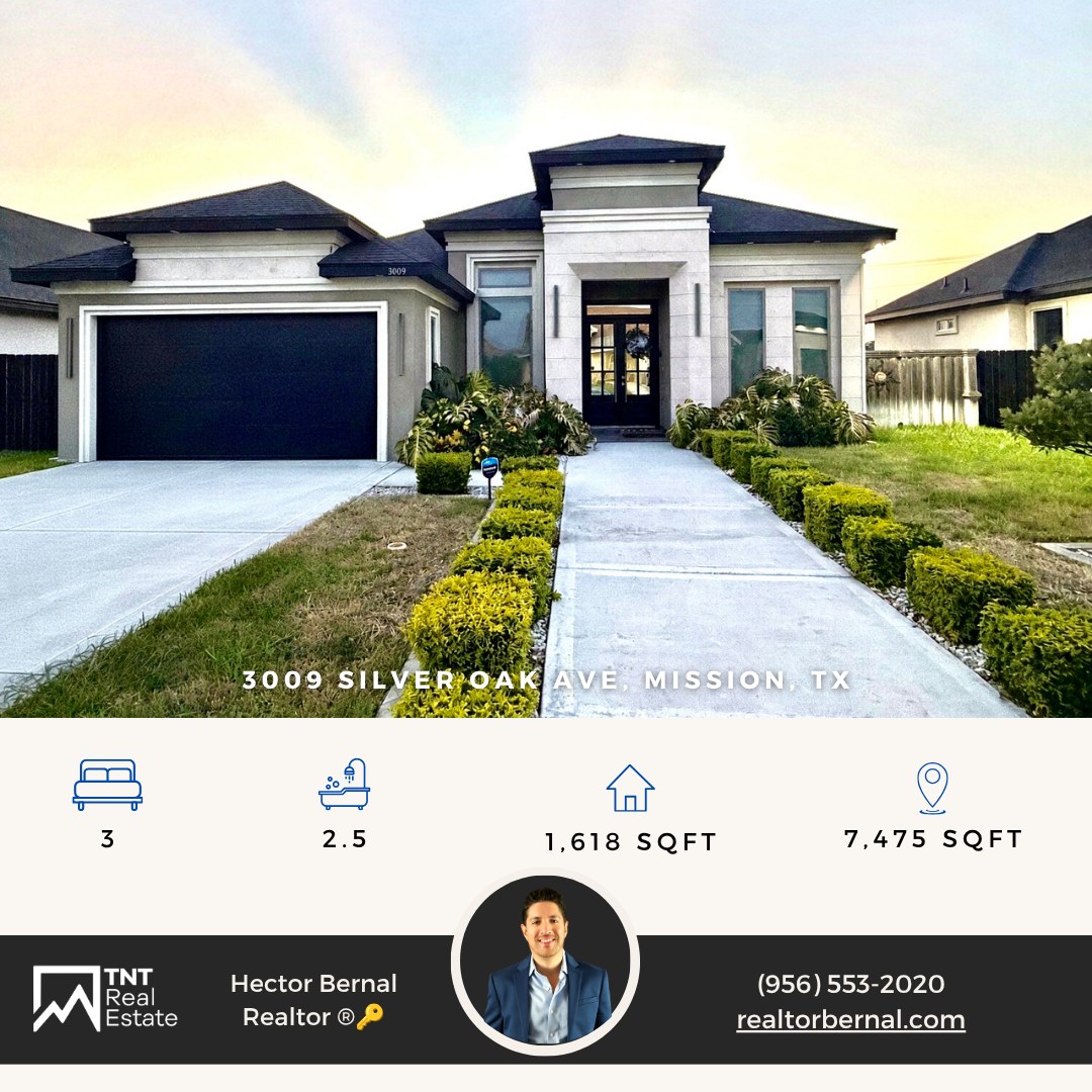Branded listing graphic for 3009 Silver Oak Ave